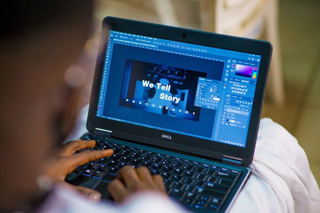 person learning programming on laptop